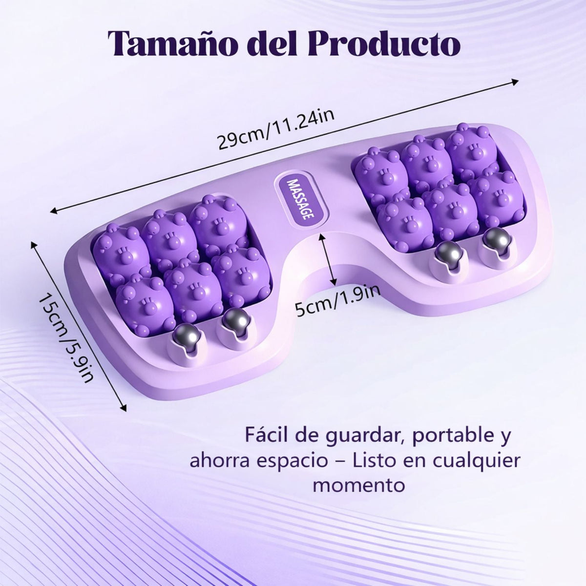 Masaje de pies con rodillo